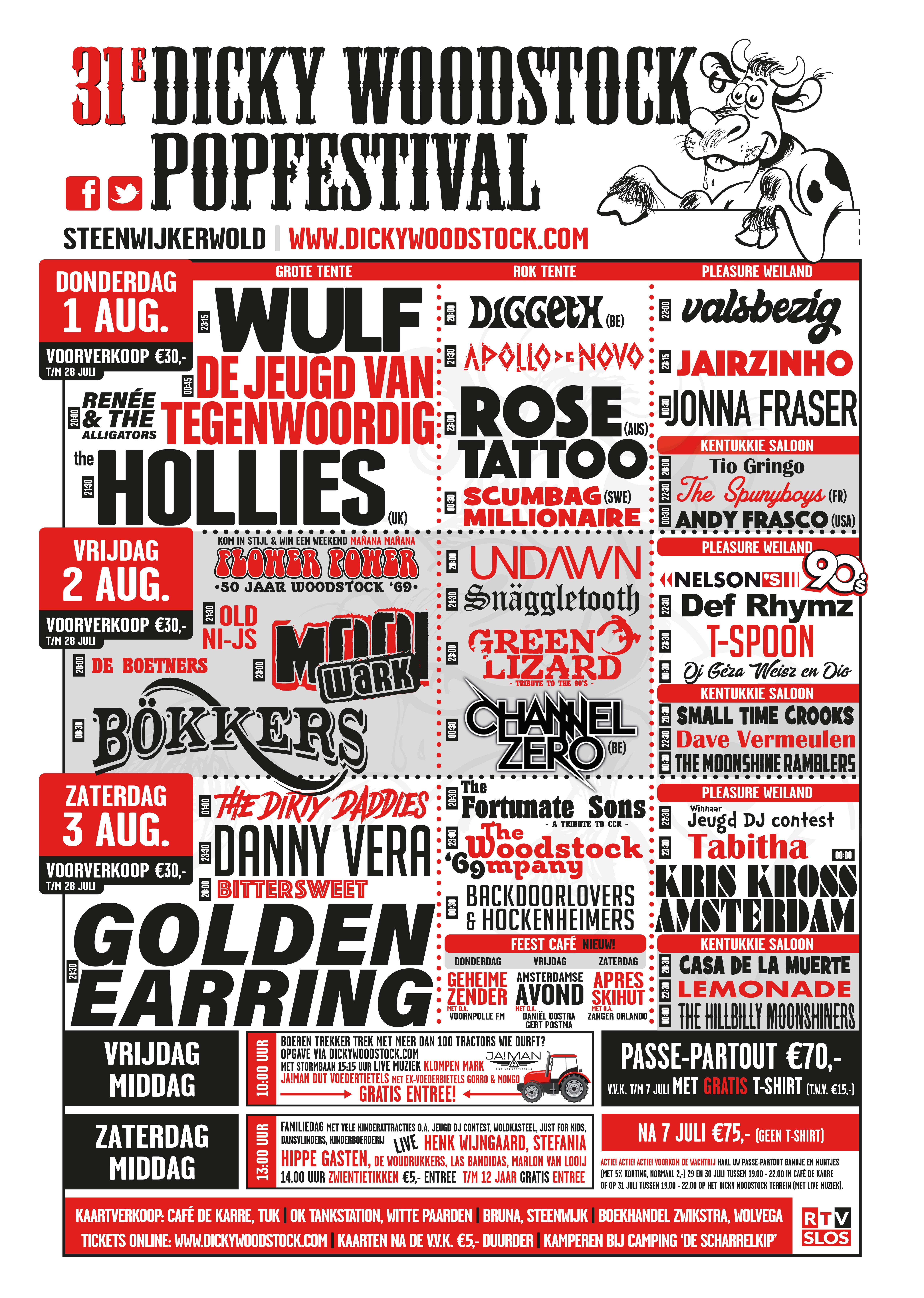 Plattelandsfeesten, de mooiste feesten! Dicky Woodstock Popfestival